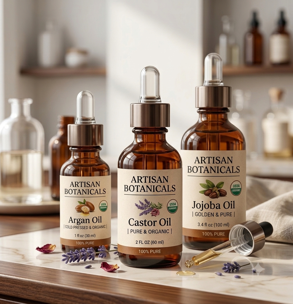 Aceite de Castor Oil Orgánico Premium – 100% Puro, Prensado en Frío para Cabello, Pestañas, Cejas y Piel