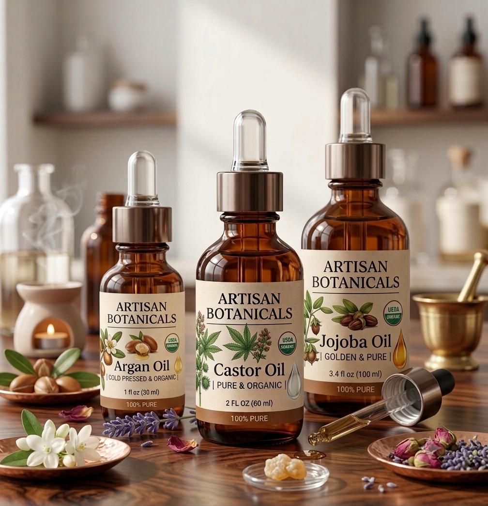 Aceite de Castor Oil Orgánico Premium – 100% Puro, Prensado en Frío para Cabello, Pestañas, Cejas y Piel