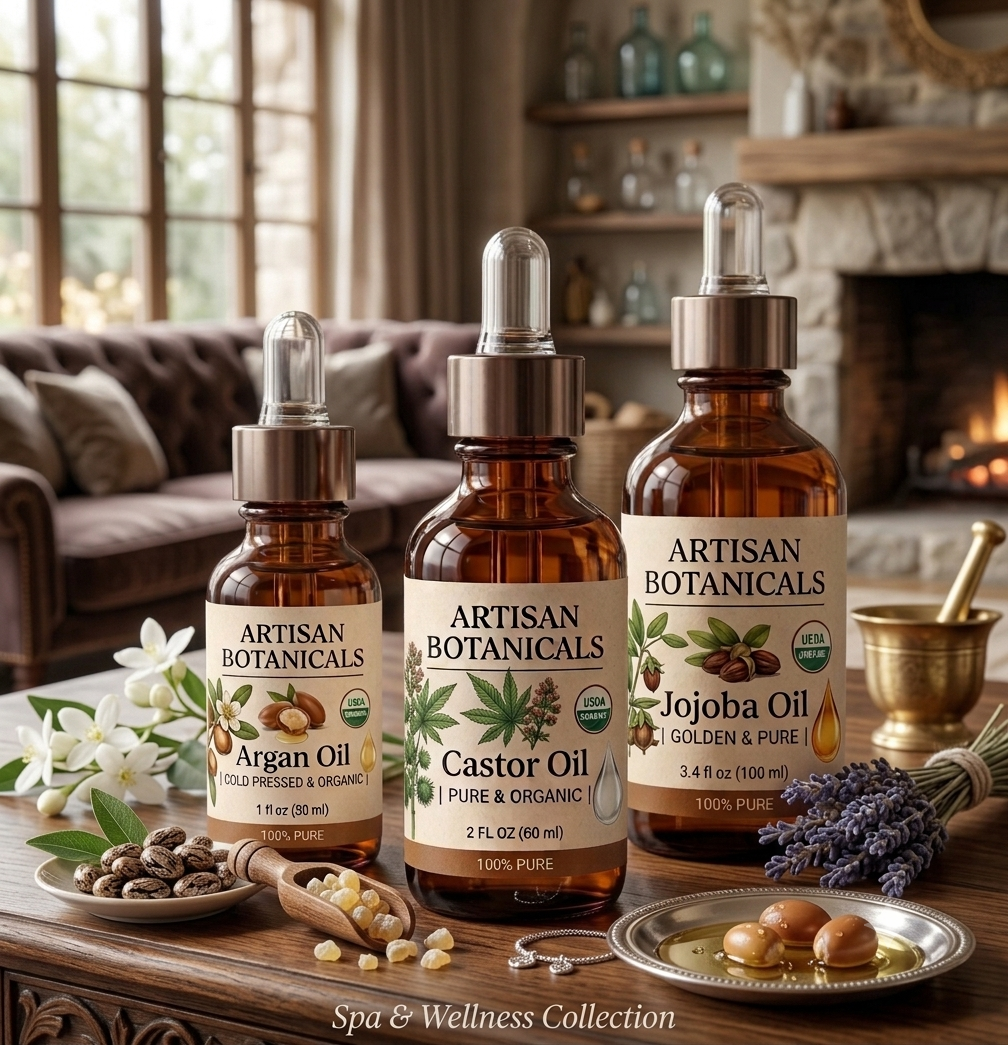 Aceite de Castor Oil Orgánico Premium – 100% Puro, Prensado en Frío para Cabello, Pestañas, Cejas y Piel
