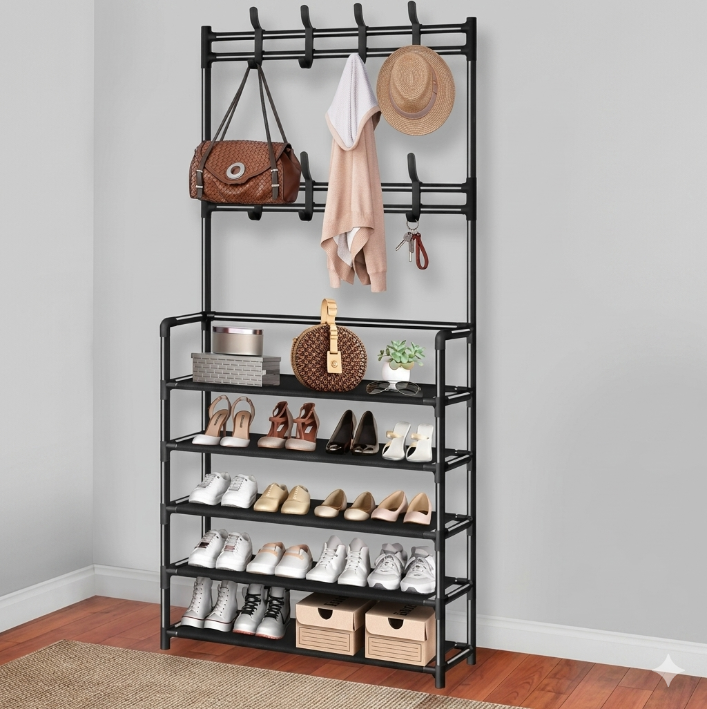 ESTANTE ZAPATERA ARMABLE DE 5 NIVELES