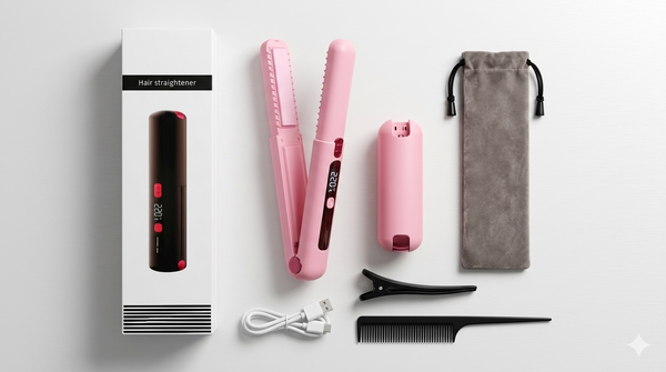MINI PLANCHA PARA CABELLO RECARGABLE